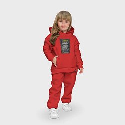 Детский костюм оверсайз Правила мамы, цвет: красный — фото 2