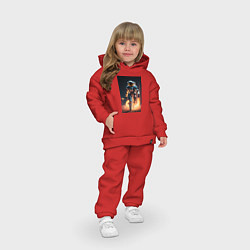 Детский костюм оверсайз Брутальный астронавт, цвет: красный — фото 2
