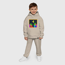 Детский костюм оверсайз Tetris, цвет: миндальный — фото 2