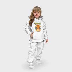 Детский костюм оверсайз Покемон Чармандер, цвет: белый — фото 2