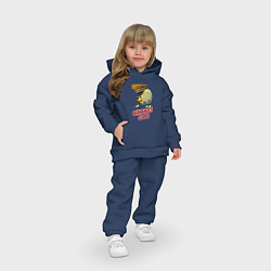 Детский костюм оверсайз Chicken Gun logo, цвет: тёмно-синий — фото 2