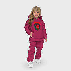 Детский костюм оверсайз Manchester logo, цвет: маджента — фото 2