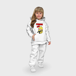 Детский костюм оверсайз Chicken machine gun, цвет: белый — фото 2