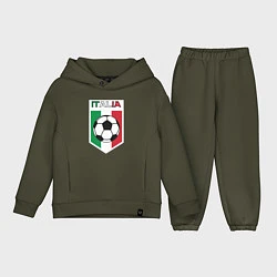 Детский костюм оверсайз Футбол Италии, цвет: хаки
