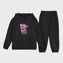 Детский костюм оверсайз Luffy gear 5, цвет: черный
