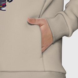 Детский костюм оверсайз Кроха-капибара киберпанк - нейросеть, цвет: миндальный — фото 2