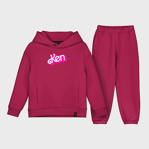 Детский костюм оверсайз Логотип розовый Кен / Маджента – фото 1