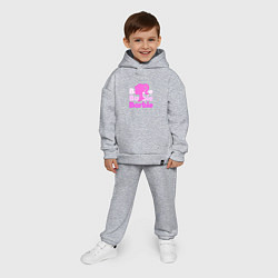 Детский костюм оверсайз Логотип Барби объемный, цвет: меланж — фото 2
