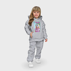 Детский костюм оверсайз Портрет Барби - Марго Робби, цвет: меланж — фото 2
