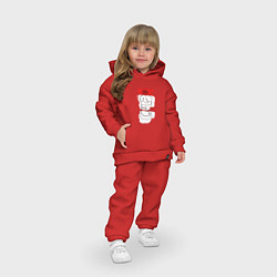 Детский костюм оверсайз Молоко, цвет: красный — фото 2
