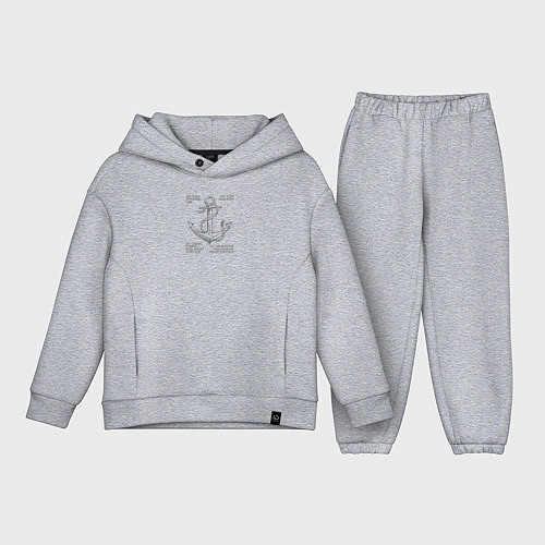 Детский костюм оверсайз Флот России / Меланж – фото 1