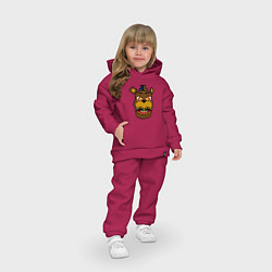 Детский костюм оверсайз Пиксельный Фредди, цвет: маджента — фото 2