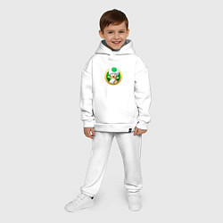 Детский костюм оверсайз Тоад значок, цвет: белый — фото 2