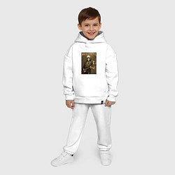 Детский костюм оверсайз Megadeth - skeleton - heavy metal, цвет: белый — фото 2