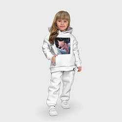 Детский костюм оверсайз Котик pink астронавт, цвет: белый — фото 2