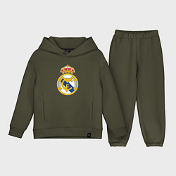 Детский костюм оверсайз Real madrid fc sport, цвет: хаки