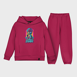 Детский костюм оверсайз Кибер зомби Киберпанк, цвет: маджента