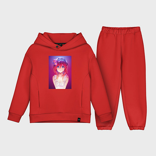 Детский костюм оверсайз Anime Girl refflex / Красный – фото 1