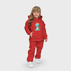 Детский костюм оверсайз Милый дракончик 2024, цвет: красный — фото 2