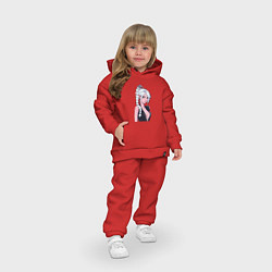Детский костюм оверсайз Шэдоухарт - серебрянные волосы, цвет: красный — фото 2