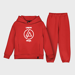 Детский костюм оверсайз Linkin Park logo, цвет: красный