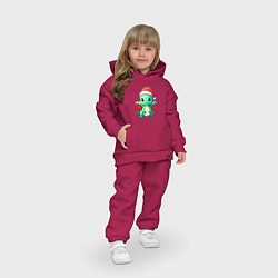 Детский костюм оверсайз Маленький дракон 2024, цвет: маджента — фото 2