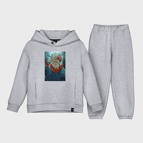 Детский костюм оверсайз Крутой Суккуна / Меланж – фото 1