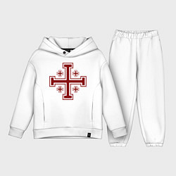 Детский костюм оверсайз Крест рыцарей Антиохии, цвет: белый