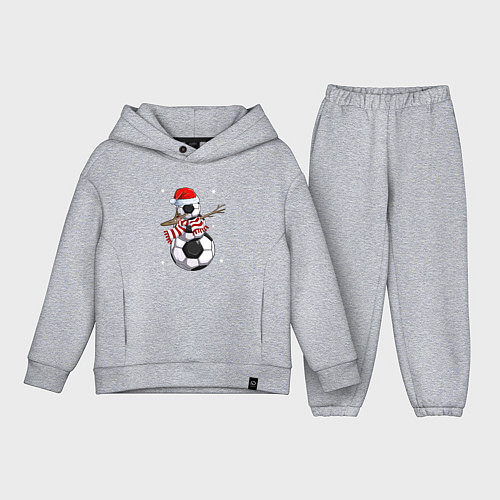 Детский костюм оверсайз Soccer snowman / Меланж – фото 1