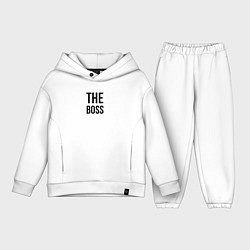 Детский костюм оверсайз The boss - Couple, цвет: белый