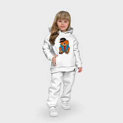 Детский костюм оверсайз Мишка Марат в куртке, цвет: белый — фото 2
