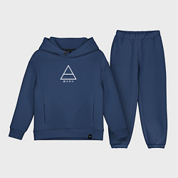 Детский костюм оверсайз 30 Seconds to mars логотип треугольник, цвет: тёмно-синий