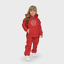 Детский костюм оверсайз Символ компас рун вегвизир, цвет: красный — фото 2
