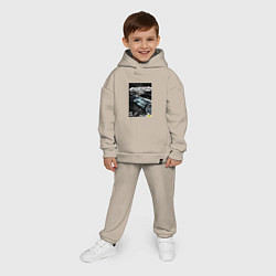 Детский костюм оверсайз Most wanted - BMW, цвет: миндальный — фото 2