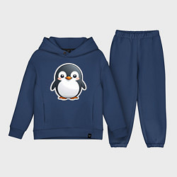 Детский костюм оверсайз Пингвин цыпленок, цвет: тёмно-синий