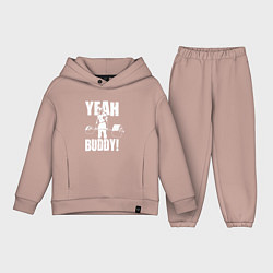 Детский костюм оверсайз Yeah buddy - Ронни Коулман, цвет: пыльно-розовый