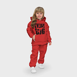 Детский костюм оверсайз Арнольд - мысли масштабно, цвет: красный — фото 2