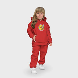 Детский костюм оверсайз Боевой утенок, цвет: красный — фото 2