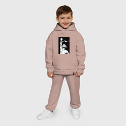 Детский костюм оверсайз Ван Пис Луффи Монки Д, цвет: пыльно-розовый — фото 2