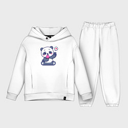 Детский костюм оверсайз Ice cream panda, цвет: белый