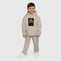 Детский костюм оверсайз Боевой тигр Муай Тай, цвет: миндальный — фото 2