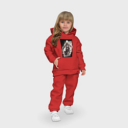 Детский костюм оверсайз Assassins creed белый туман, цвет: красный — фото 2