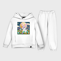 Детский костюм оверсайз Зайчик ботаник, цвет: белый
