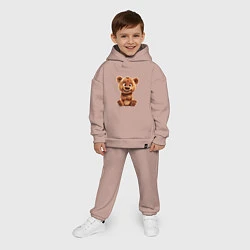 Детский костюм оверсайз Милый плюшевый медведь, цвет: пыльно-розовый — фото 2