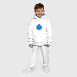 Детский костюм оверсайз Синий из Content Warning, цвет: белый — фото 2