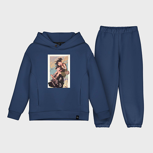 Детский костюм оверсайз Хяккимару Дороро воин / Тёмно-синий – фото 1