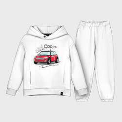 Детский костюм оверсайз Mini Cooper, цвет: белый