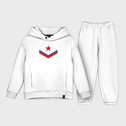 Детский костюм оверсайз Звезда и российский флаг