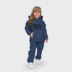 Детский костюм оверсайз NIN: Nine inch nails, цвет: тёмно-синий — фото 2