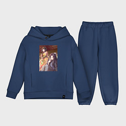 Детский костюм оверсайз Монолог фармацевта Жэньши выпивает, цвет: тёмно-синий